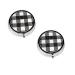 Black and White Plaid Printed Mini Round Pill Box Pill Box 3 Compartment Medicine Pill Case Pill Organizer Travel Pillbox Portable Pill Box for Pocket Home Office Use
