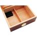 PIPITA Cigar Humidor Desktop Glass Top Cedar Wood Box Travel Humidor for Cigars with Humidifier and Hygrometer Holds 25-50 Cigars (Glass Top) (Red) - Buy Online on GoSupps.com