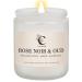 Rose Noir & Oud Scented Candles Long Lasting Burn Candles for Home Scented Soy Wax Stress Relief Jar Candles 7 oz