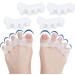 KJ BN Toe Corrector for Hallux Valgus - 2 Pairs for Men & Women - White & Skin Color Options | International Shipping - Buy Online on GoSupps.com