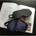 Satin Silk Sleeping Eye Mask with Double-Layer Filling and Elastic Strap - Black - Buy Online on GoSupps.com