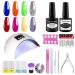 Lagunamoon gel-nail set with UV lamp 8 colors gel nail polish must be dried under UV-LED nail lamp with gel underslag cleaner and distant simply tinkering at home.Multi-colored
