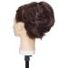 Tousled Updo Messy Bun Hair Piece - Medium Brown Synthetic Ponytail Extension for Women - Buy Online on GoSupps.com