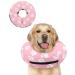 Supet Halskrause Dog inflatable freak for dogs and cats Alternative after the operation adjustable comfortable protective collar for pet (pink paw m) m (neck circumference: 22.9-33.0cm) pink)