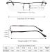 Eyekepper Half Rim Metal Reading Glasses - Black +2.00 Diopters | Spring Hinge Reading Aid - Buy Online on GoSupps.com