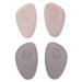 EXCEART 2 Pairs Half Size pad of Foot Cushions of Foot Inserts high Heel Shoe pad Half Orthotic Insoles Forefoot Heel Cushion Insoles Flat Forefoot Insoles eva Leather pad Absorb Sweat Apricot Gray