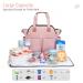 Lekebaby Large Pink Quilted Baby Diaper Bag Messenger with Changing Mat - Perfect for Travel - Buy Online on GoSupps.com