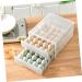 1 pc box Container Household Plastic Trays Transparent Containe Dumplings Double-deck Home re-usable Transparent Color 34X26CM double-deck - Buy Online on GoSupps.com