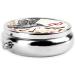 Stylish Round Pill Box with Music Symbol | 3 Compartment Mini Portable Travel Organizer for Vitamins & Tablets - Buy Online on GoSupps.com