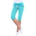MijaCulture - Capri Relaxed Maternity Cropped Trousers Pants Short 4090 XS Mint