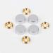 Brass Cap Mirror Screws 0.6 Polished Chrome - 4 Pack Circle Decorative Nails - Buy Online on GoSupps.com