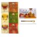 Bundles Central Tea Gift Set - Canada True Assorted Maple Tea Box (Black Green Herbal Rooibos - 23g x 3) Bundle with Mini Maple Cookies (60g) with Multifunction Metal Straw Spoon and Cleaning Brush