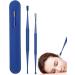Ear Cleaning Tool Set - Gentle Two-Tips Curette Kit for Kids & Adults - Portable Ear Wax Discharging Supplies - 360 Degree Thorough Cleaning - Blue - Buy Online on GoSupps.com