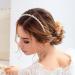 Flayem Wedding Rhinestone Headband Bridal Crystal Headband Glitter Narrow Hair Band Hoop Wedding Hair Accessories for Women and Girls (White) - Buy Online on GoSupps.com