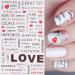 12 Design/Sheet Nail Art Decorations Manicure Butterfly-shape Rose Flower Newspaper Nail Stickers Valentine Retro Movie(BN1993-2004) - Buy Online on GoSupps.com