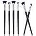 6 Pcs Fan Mascara Brush Fan Makeup Brush for Lashes 11 mm 6 mm Eyelash Brush with Wooden Handle Cosmetic Fan Brush Eye Makeup Tool Applicator for Women Girls