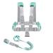 TOPWAYS 2in1 Toddler Anti Lost Leash Baby Reins Walking Harness and Anti Lost Safety Wrist Link Belt with Car Seat Anti Escape Chest Clip (Green)