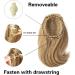 CJL HAIR 12 Curly Ponytail Extension Synthetic Hairpiece Light Sandy Blonde with Dark Root - Buy Online on GoSupps.com