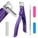 Upgade Acrylic Nail Clipper with Sizer Magnet Accurate Trimming Nail Clippers for Acrylic Nails Nail Tip Cutter Professional Stainless Steel Manicure Tool for Salon Home Nail Art