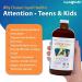 LIQUIDHEALTH 16 Oz Attention Calm Kids Children Teens Liquid Multivitamin Focus Memory Supplement Concentration Vitamins Support Vegan Sugar-Free Mango Tangerine - 16 Fl Oz (Pack of 1) - Buy Online on GoSupps.com