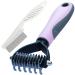 Dog Haar comb stripper Cat dog detection combat animal care tools double-sided fur and de matt computing comb for dogs and cats cat and dog floh comb set (small pink) ... small pink