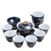 Afternoon Tea Set 9 Pcs/Set Handmade Gaiwan Household Teaware Chinese Palace Luxury Ceramic Tea Set Hand-Painted Flower and Bird Porcelain Teapot Tea Set for Adults (Color : D) (A)