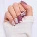 Sethexy Purple Sparkle Bowknot False Nails - 24 Pcs Acrylic Short Square Nail Art Tips for Women & Girls - Complete Cover - Buy Online on GoSupps.com