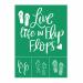 JAJADO Christmas Theme DIY Self-Adhesive Silk Screen Stencils Mesh Transfers Printing Stencils Reusable Painting on Wood Home Decor, Chalkboard, Ceramic, Canvas, Fabric, T-Shirts,Pillow (Flip Flops)