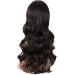 MapofBeauty 28 Charming Women Side Bangs Long Curly Synthetic Wig - Black Mixed Brown - Buy Online on GoSupps.com