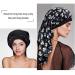 Long Satin Bonnet Sleep Cap | Extra Large Silk Hair Cap for Women | Salon Night Hat for Braids, Curly Hair, Dreadlocks | Black Butterfly Design - Buy Online on GoSupps.com
