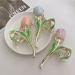 Large Purple Tulip Hair Claw Clip - Non-Slip Metal Hair Accessory for Thick and Thin Hair - Buy Online on GoSupps.com