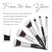 6-Piece Foundation Blush Powder Brush Set - Top-Quality Synthetic Bristles - Essential Makeup Kit - Buy Online on GoSupps.com
