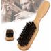 Intoximt Beard Brush for Men - Wild Boar Bristles Wooden Handle | Smooth & Promote Beard Growth | 15.5x3.5x2.8 cm - Buy Online on GoSupps.com