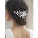 Jakawin Rhinestone Bride Wedding Hair Comb Crystal Flower Hair Piece Bridal Hair Accessories for Women and Girls HC134