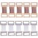 10Pcs Coffee and White Bandage Clips Replacement Elastic Bandage Wrap Stretch Metal Clips Fixation Clamps Kit Hooks Bandage Wrap Clips Bandages and Bandaging Supplies