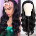 Dan & Dre Curly Wave Headband Wig for Women | Adjustable Fashionable Scarf Wig | High Temperature Fiber Afro Long Black Wig - Buy Online on GoSupps.com
