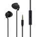 Sleeping Earbud Headphones - Ultra Flexible Silicon Earplugs Noise Cancelling Wired Sleep Earphones with Microphone for Sleeping Insomnia Snoring Air Travel Relaxation ASMR (Black)