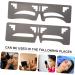 Hemoton 2pcs Eyebrow Ruler Brow Shaping Template Brow Shaping Ruler Brow Shaping Stencil Brow Template Brow Guide Ruler Eyebrow Stencil Eyebrow Makeup Tools Brow Makeup Supplies 20x4.8cm As Shown - Buy Online on GoSupps.com
