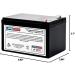 AJC D12S 12V 12Ah Compatible Replacement Battery - Fresh Stock | International Shipping Available - Buy Online on GoSupps.com