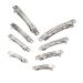 100Pcs Iron Blank French Barrette Hair Clip 4 Sizes 39/51/59/78mm Long Platinum for DIY Hair Accessories Making 0Barrette Hair  30-78x5-9mm  100Pcs