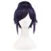 MapofBeauty 12"/30cm Short Straight Women's Braid Wig (Blue/Black Red)