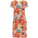 BOXIACEY Women's Summer Dress - Short Sleeve Round Neck Slim Gradient Printed Dress - XX-Large 03-Orange - Buy Online on GoSupps.com