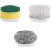 Handheld Electric Scrubber Cordless Cleaning Brush with 3 Replaceable Brush Heads Rechargeable Kitchen Cleaning Spin Brush for Shoe Brushing Dishwashing Bathroom Tub Floor Car Tile Grey - Buy Online on GoSupps.com