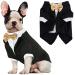 Dog Tuxedo, Formal Dog Clothes Shirt Costume Wedding Attire Party Bow Tie Suit, Dog Outfit for Small Medium Large Dogs Cats, Halloween Pet Costumes Birthday Puppy Clothing Christmas Apparel (M) Medium Black