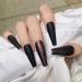 Handcess Halloween Coffin Fingernails - Matte Extra Long Black Acrylic Ballerina Press-On Nails for Women & Girls - 24 Pieces - Buy Online on GoSupps.com