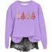 Yihaojia Holiday Shirt Women Christmas Tree Sweatshirt Teen Girls Cute Print Round Neck Pullover Tops Plus Size Xmas Blouse Purple Large - Buy Online on GoSupps.com
