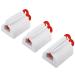 LUTER 3 Pcs Rolling Tube Toothpaste Squeezer Dispenser Bathroom Toothpaste Creams Ointment and Pastes Holder Multi Purpose (Red)