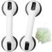 Set of 2 Pack 12" Suction Grab Bars Shower Handles for Handicap Elderly Disable Senior Bathroom Balance Bar Safety Hand Rail Support for Tub Showers Bathtubs Walls 4" Cup