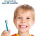 Soft Bristle Toddler Toothbrush Set - Pack of 3 Kids Toothbrushes for Ages 18 Months+ Blue Green & Orange - Buy Online on GoSupps.com