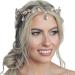 Goddess Tiara Crystal Leaf Wedding Headband for Bride Prom Birthday Party Cosplay Hair Accessories for Girls Golden - Buy Online on GoSupps.com